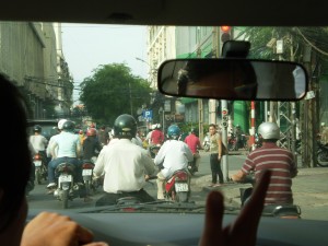 Vietnam - in taxi a Ho Chi Min City