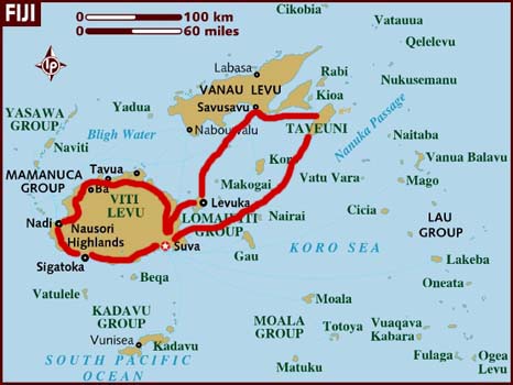 mappa delle Fiji
