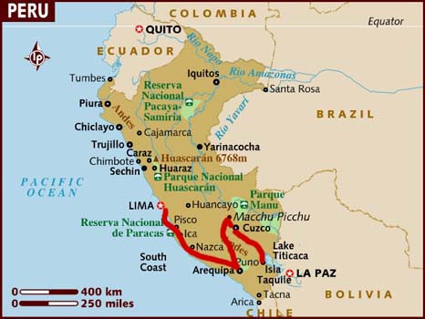 mappa del Perù