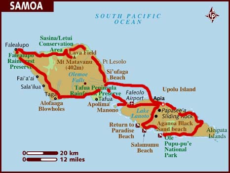 mappa di Samoa